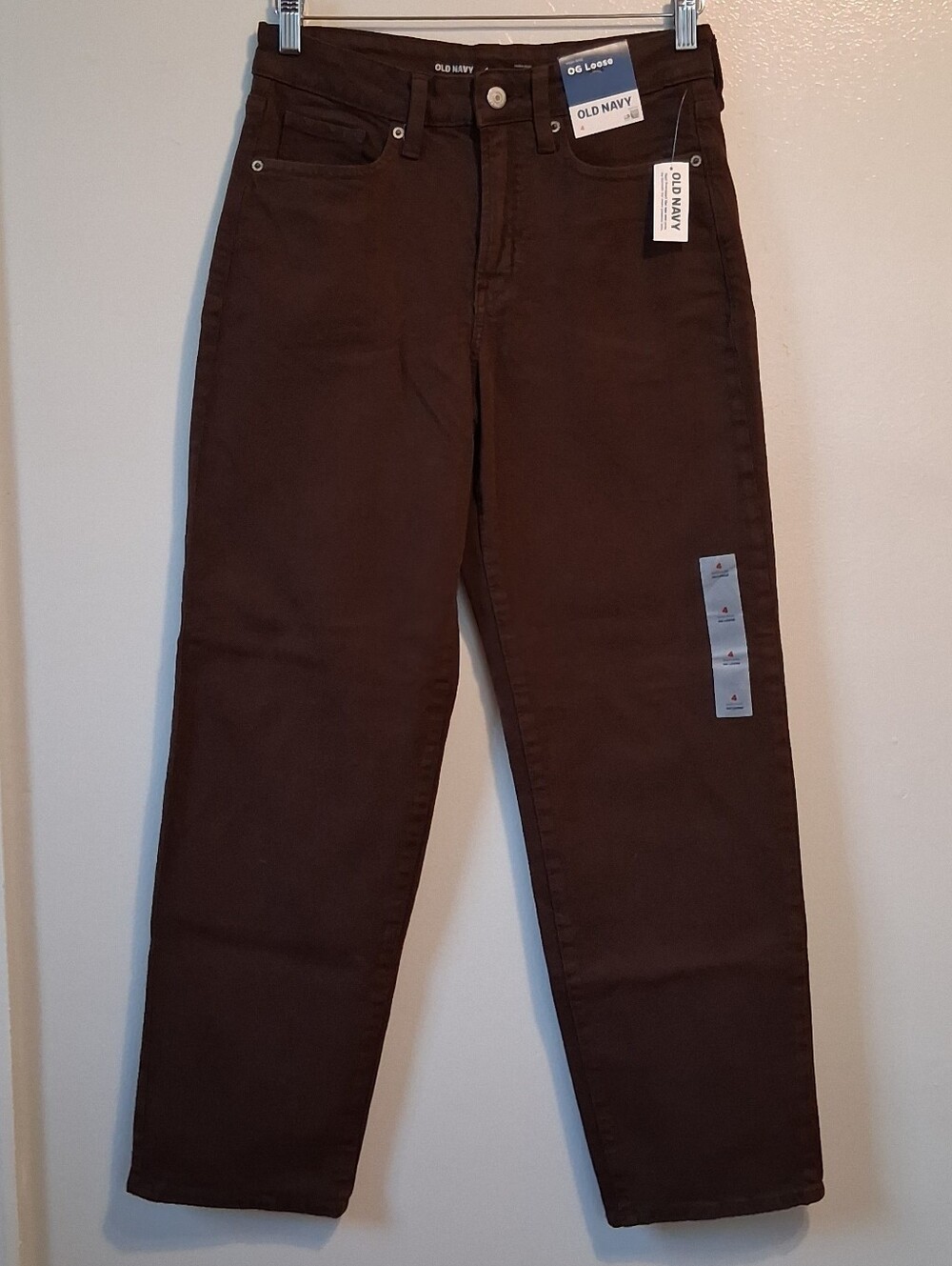 Old Navy Brown High Rise OG Loose Jeans Cotton